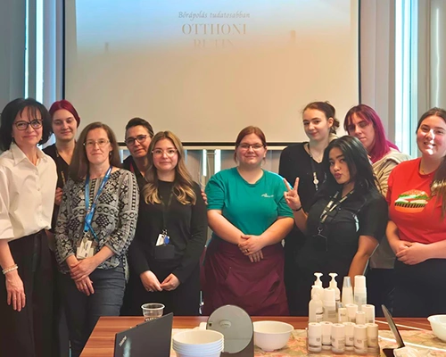 Céges bőrápolási workshop nőknek, csapat, stressz, tanácsadás, Dévényi Klára